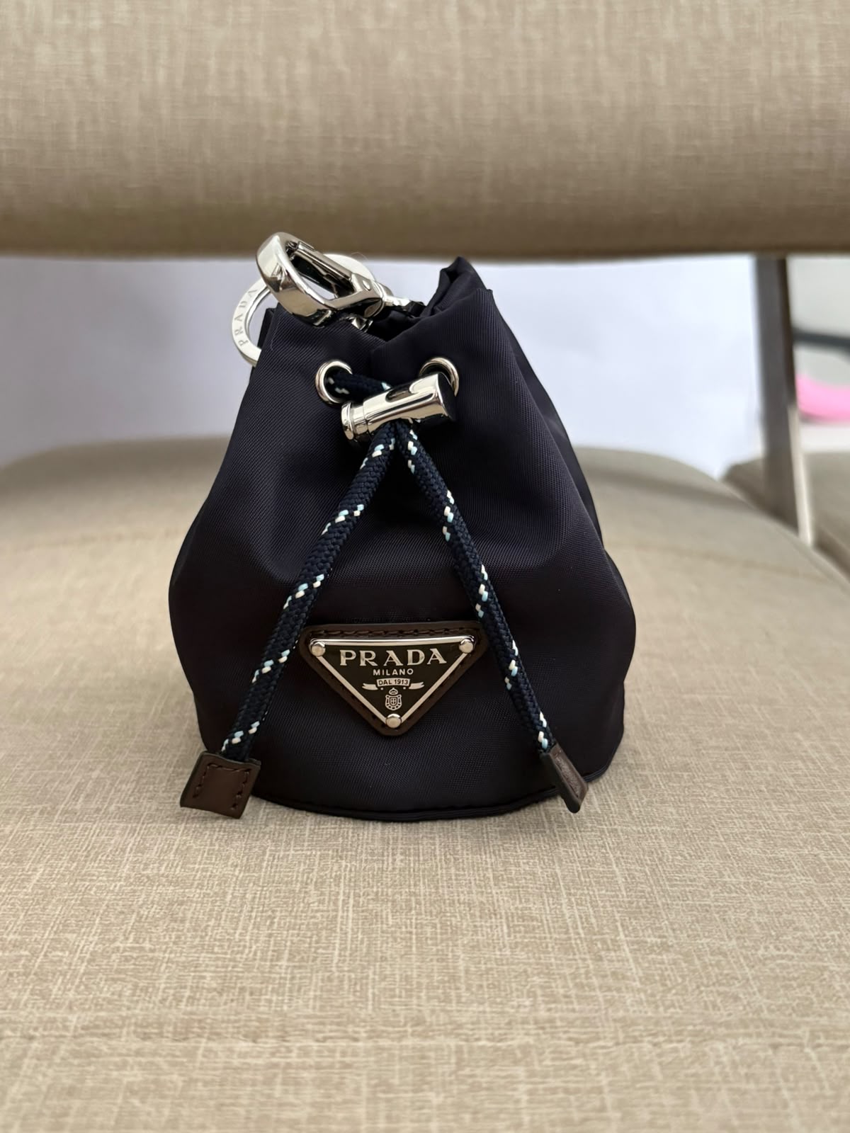 Prada mini pouch blue