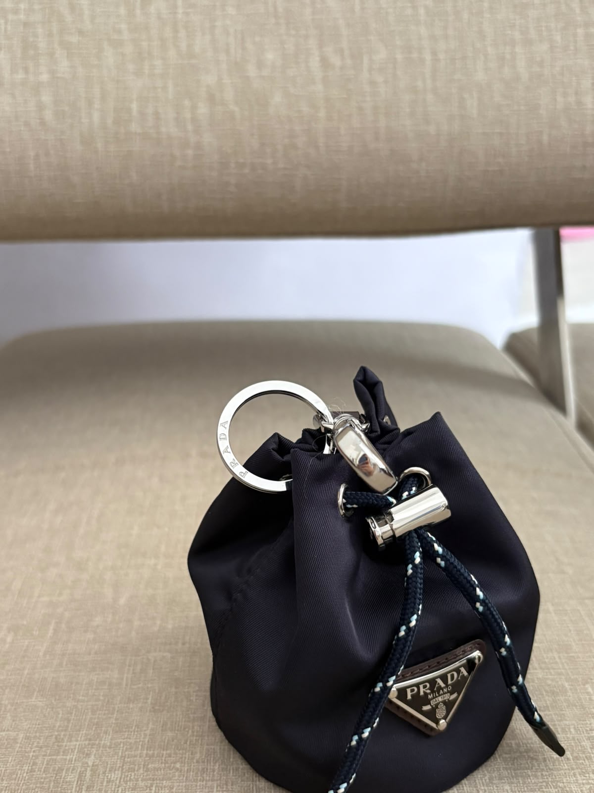 Prada mini pouch blue