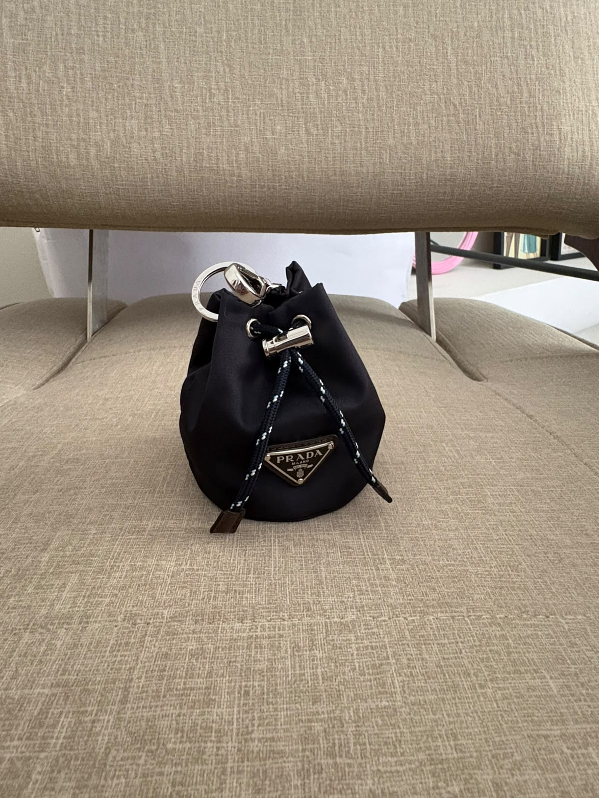 Prada mini pouch blue