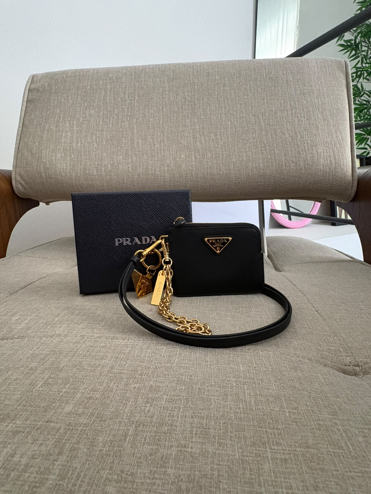 Prada portacarte in pelle Saffiano - nero