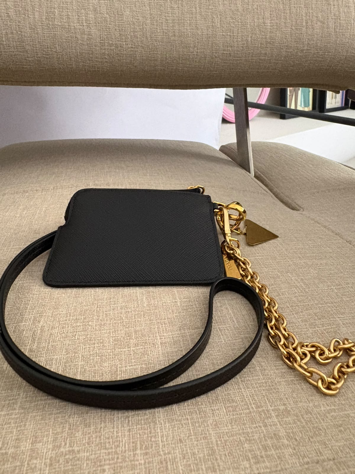 Prada portacarte in pelle Saffiano - nero