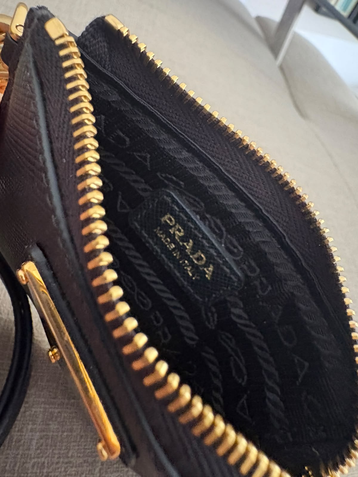 Prada portacarte in pelle Saffiano - nero
