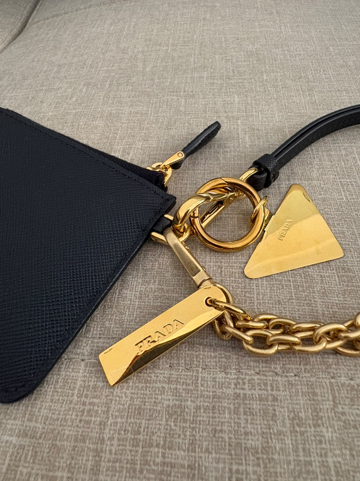 Prada portacarte in pelle Saffiano - nero
