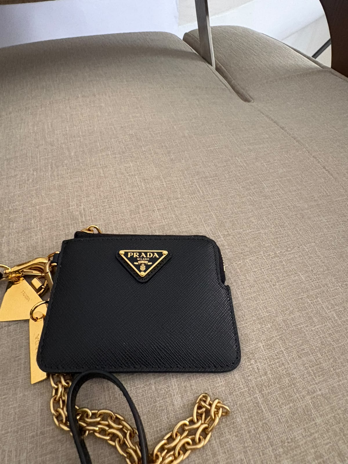 Prada portacarte in pelle Saffiano - nero