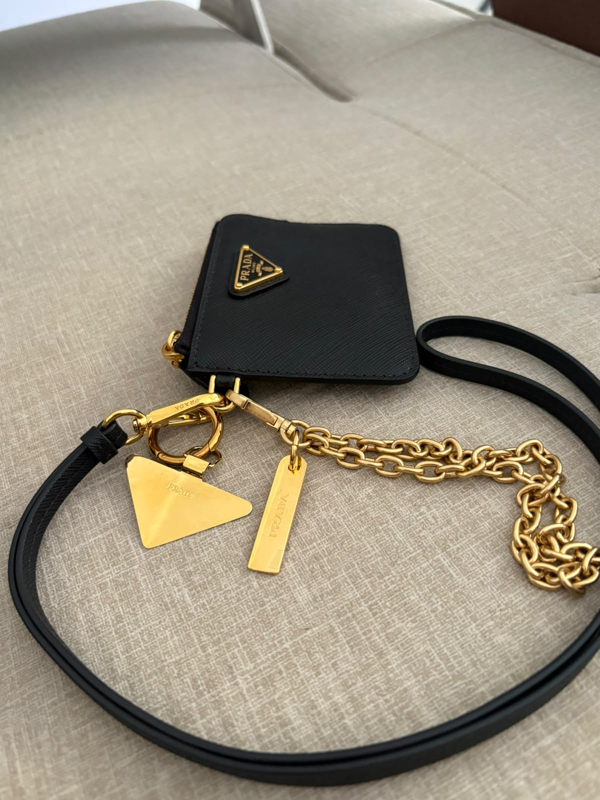 Prada portacarte in pelle Saffiano - nero