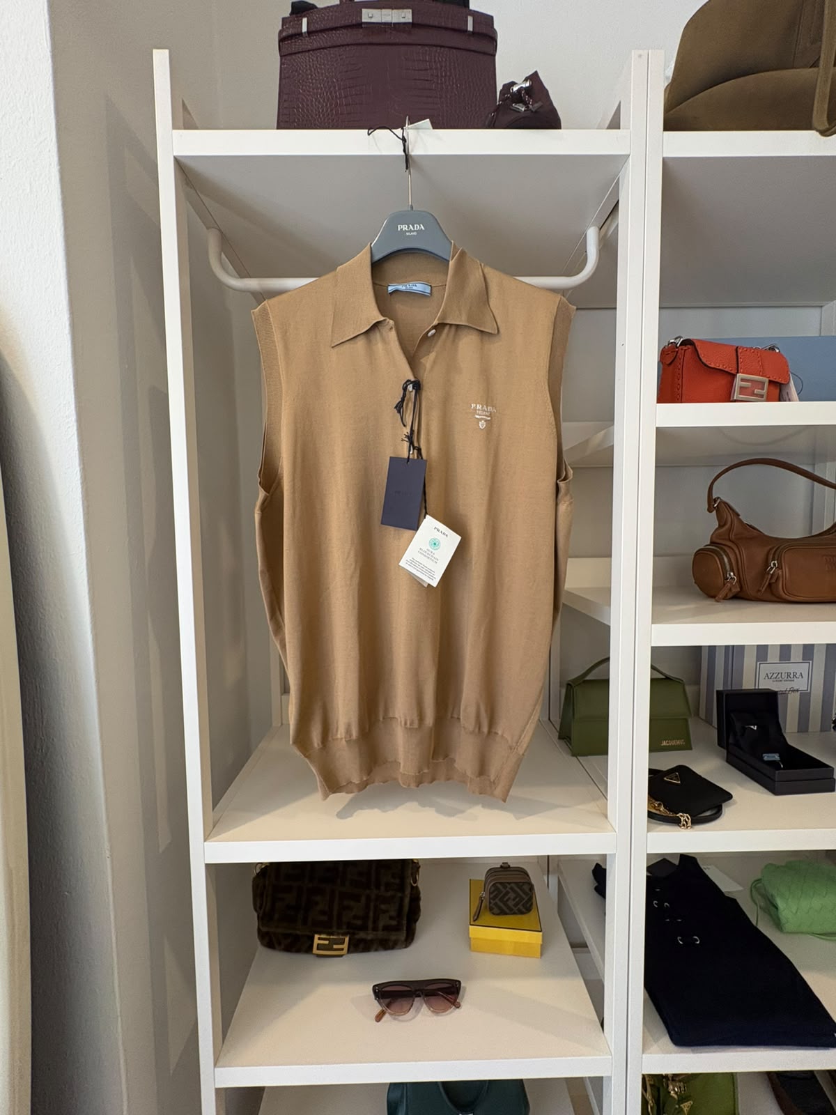 Prada gilet color cammello