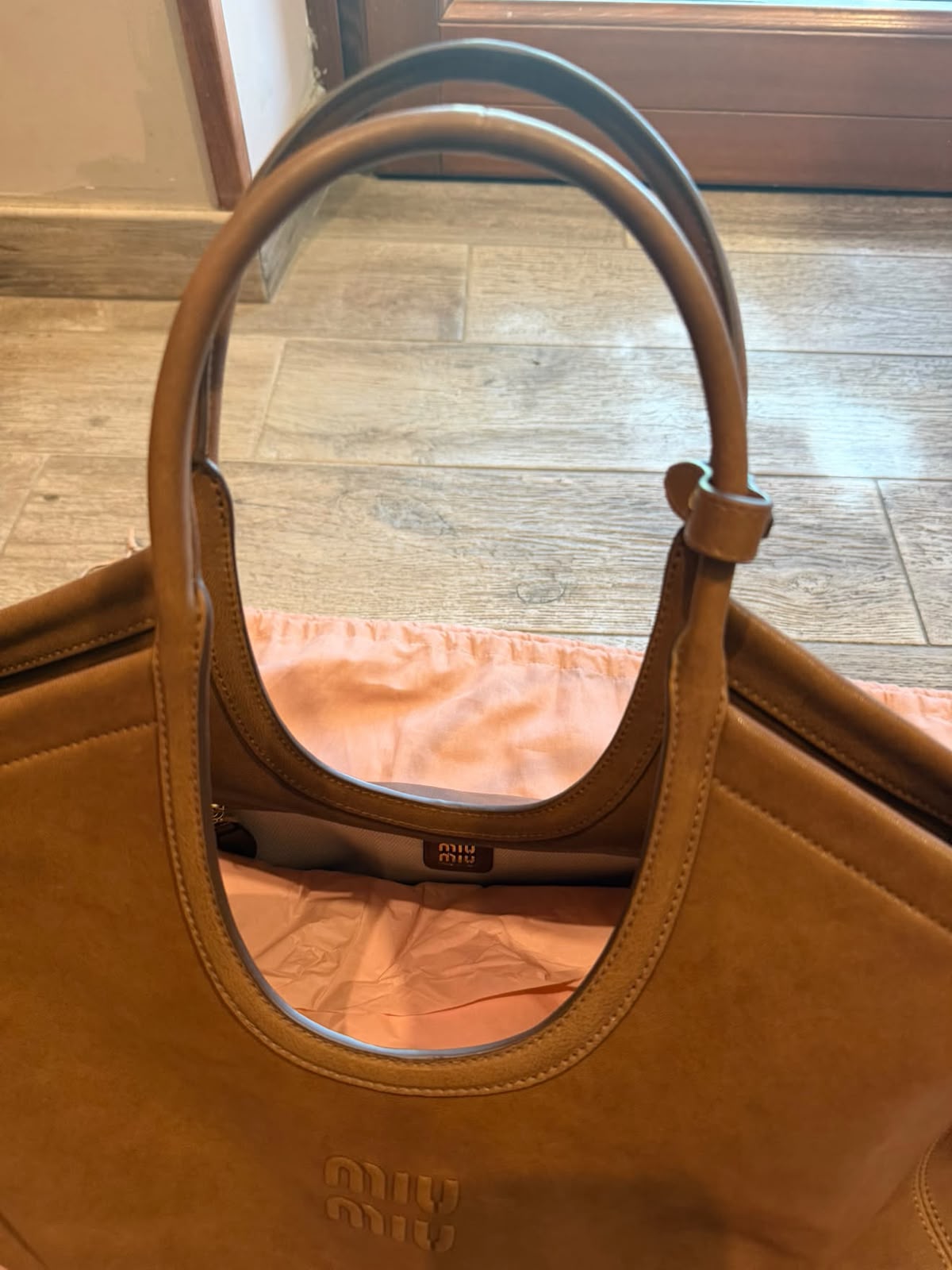 Miu Miu Ivy In Nappa Marrone
