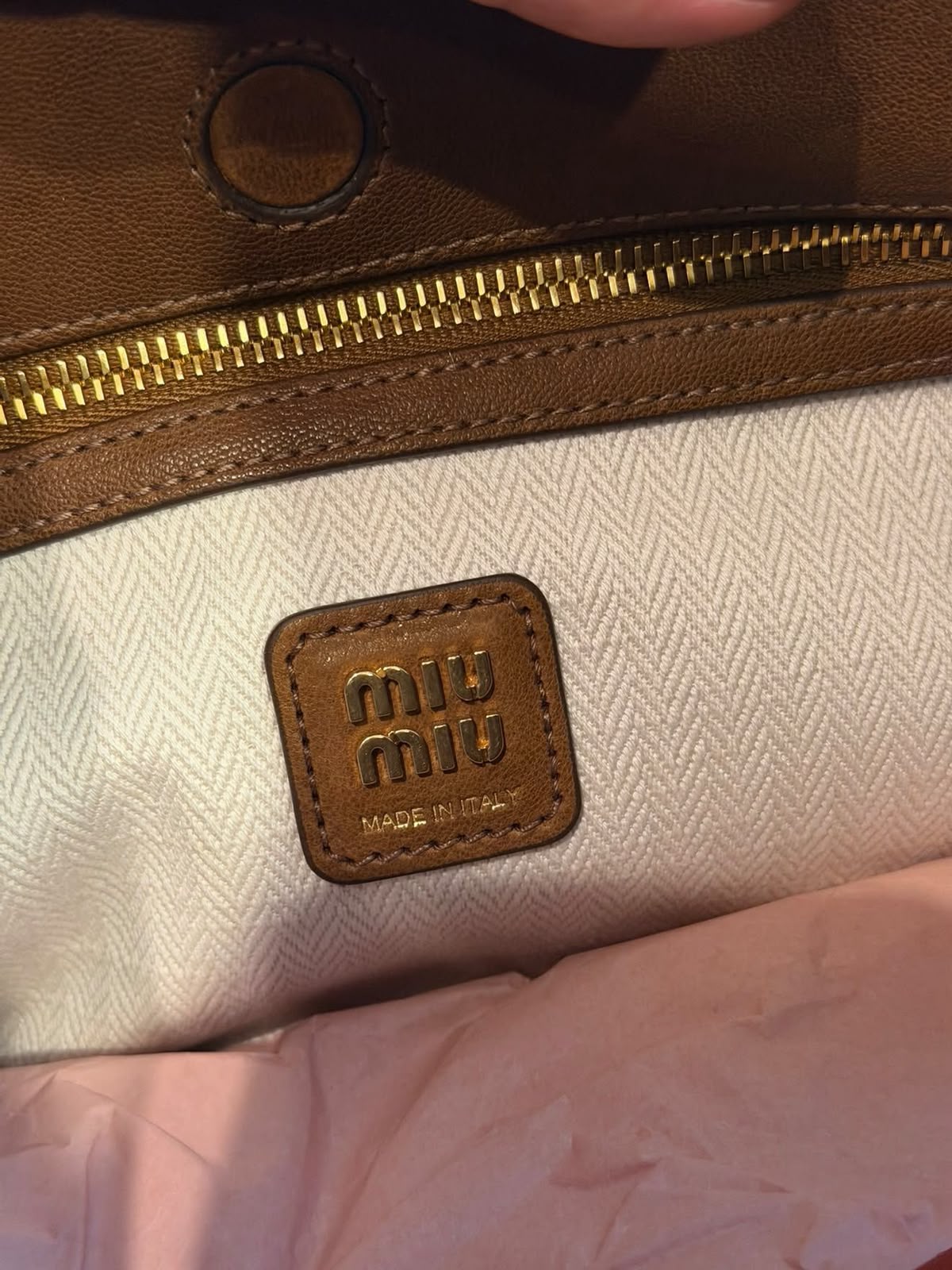 Miu Miu Ivy In Nappa Marrone