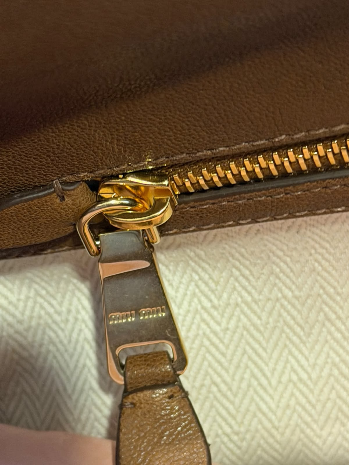 Miu Miu Ivy In Nappa Marrone