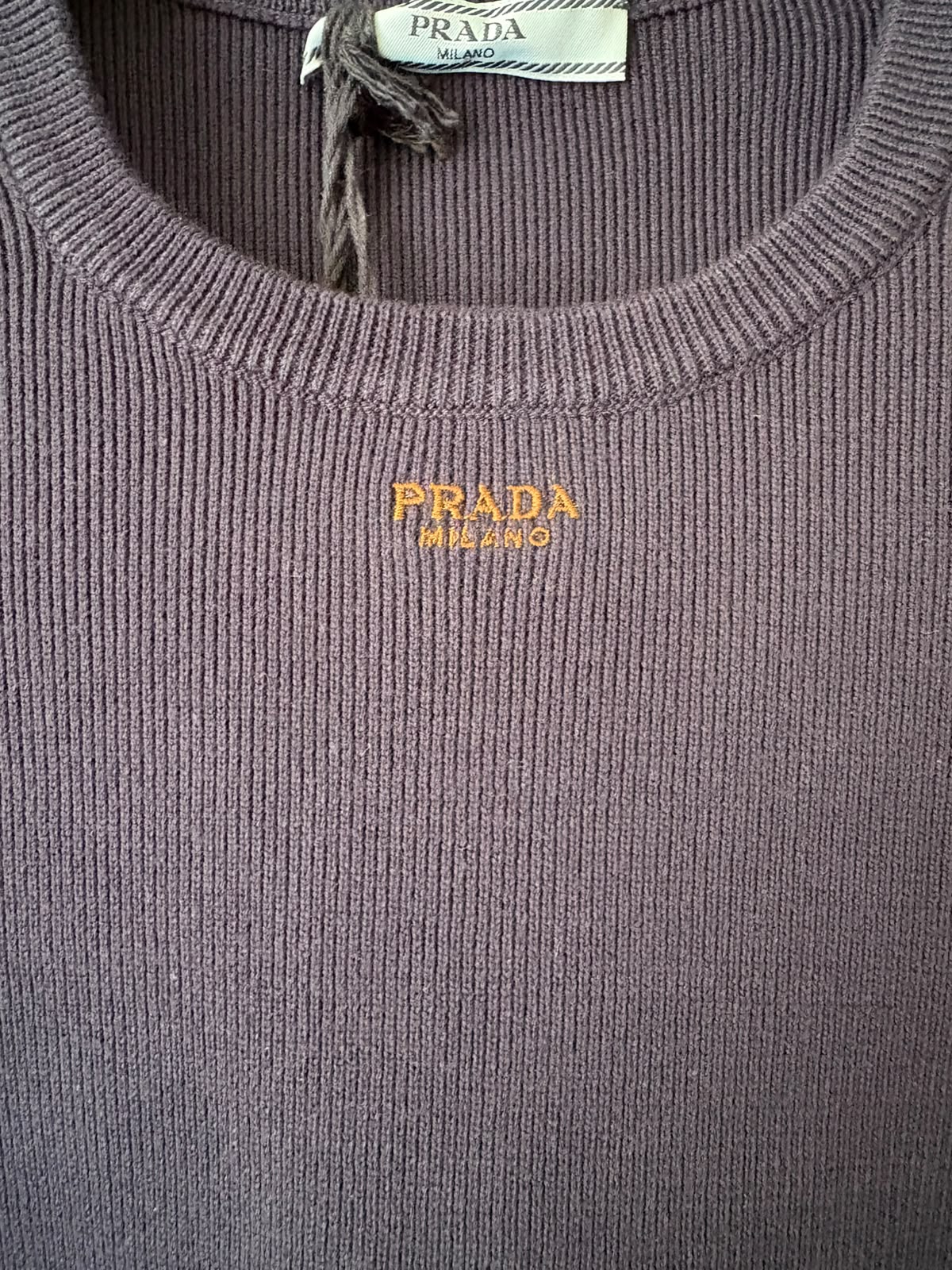 Prada Pullover in maglia a coste Blu Navy