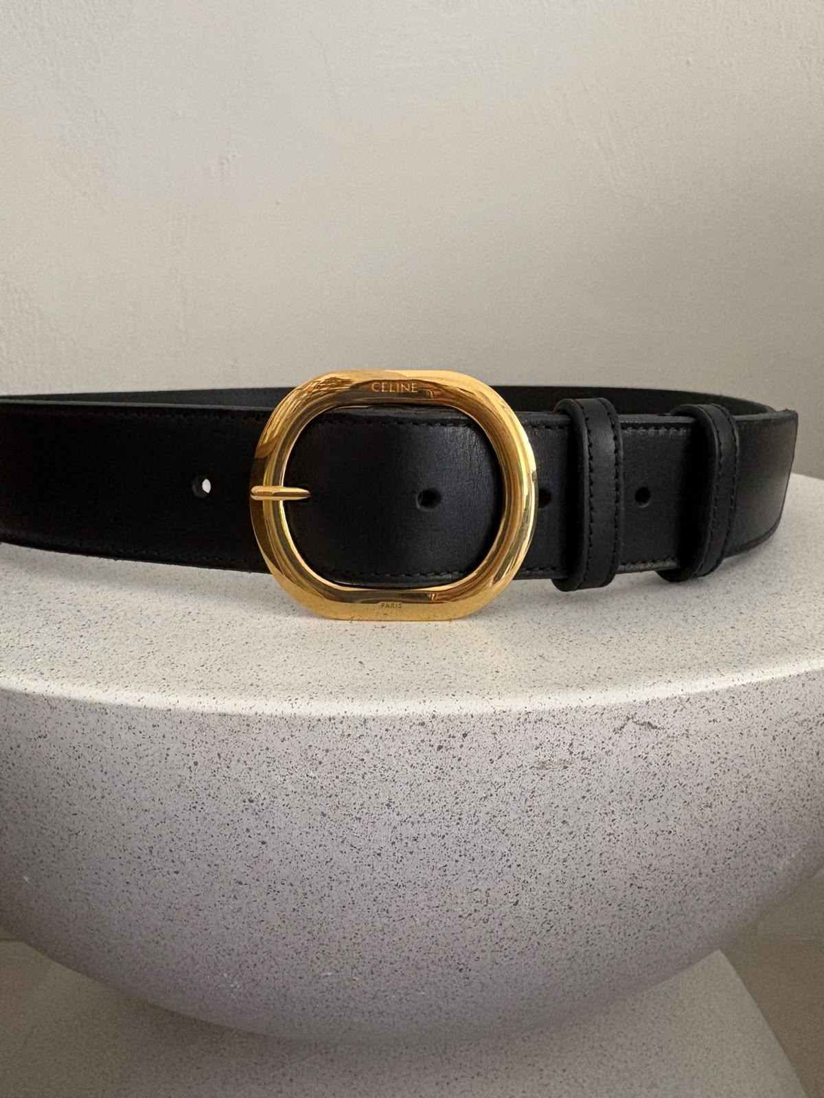 Celine Cintura in pelle nera