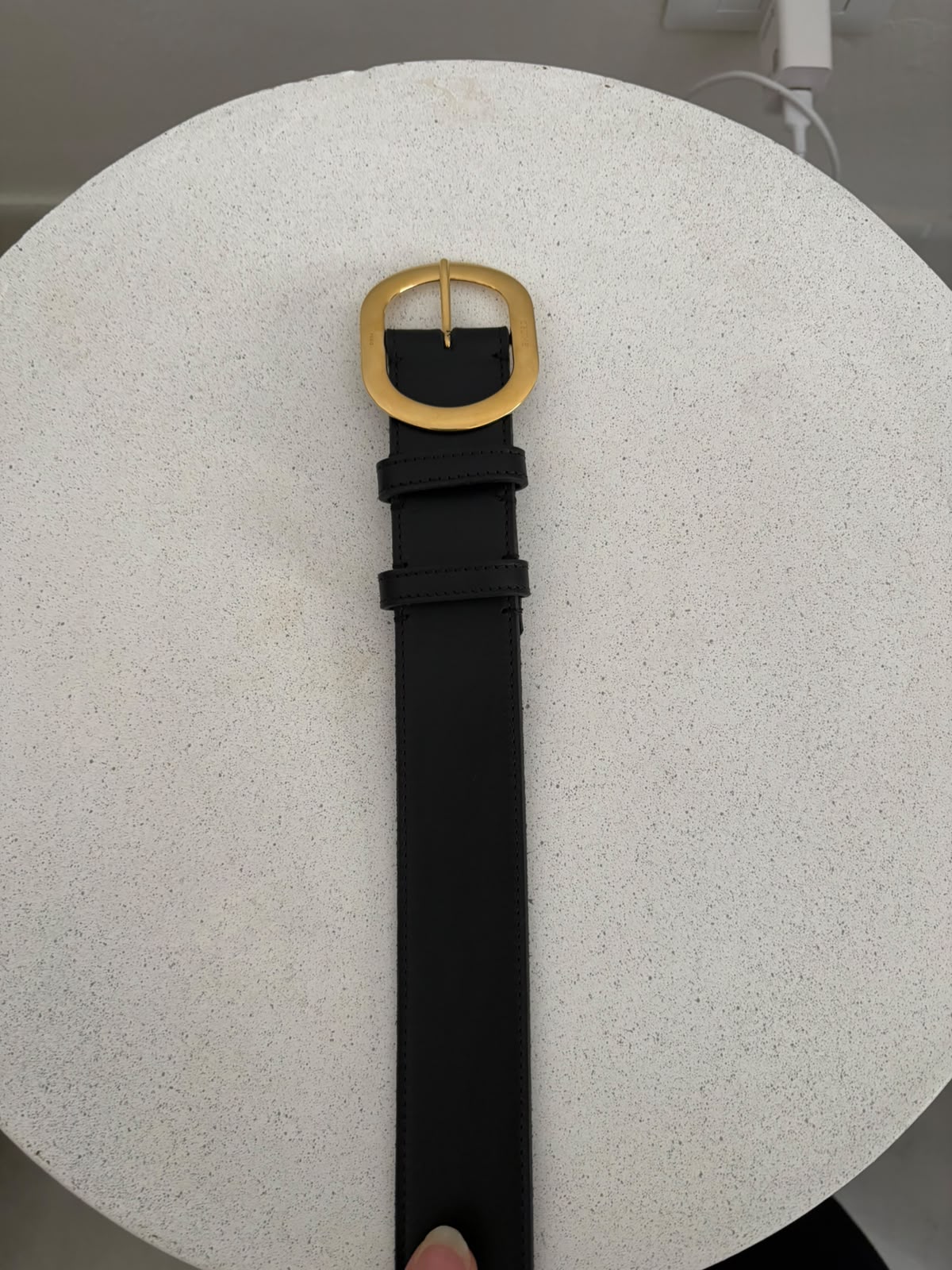 Celine Cintura in pelle nera