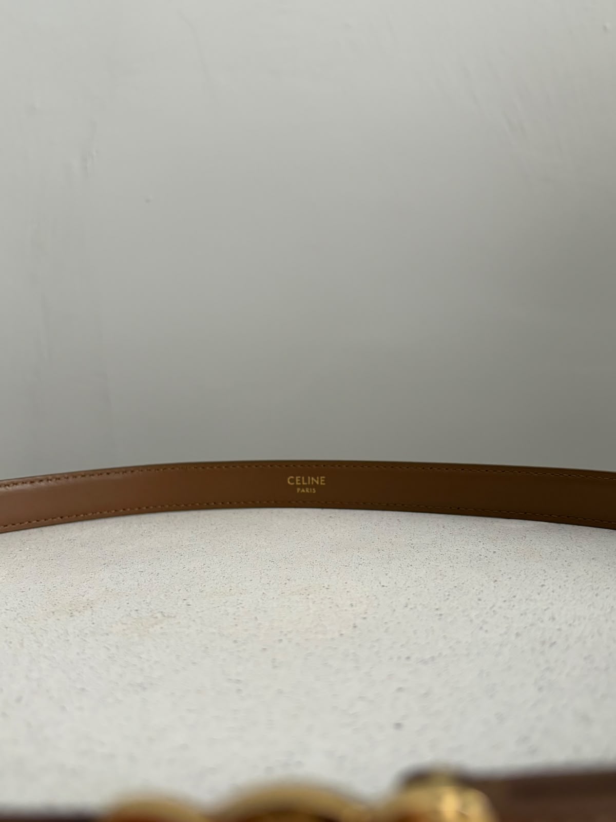 Celine cintura 25 mm in pelle Marrone