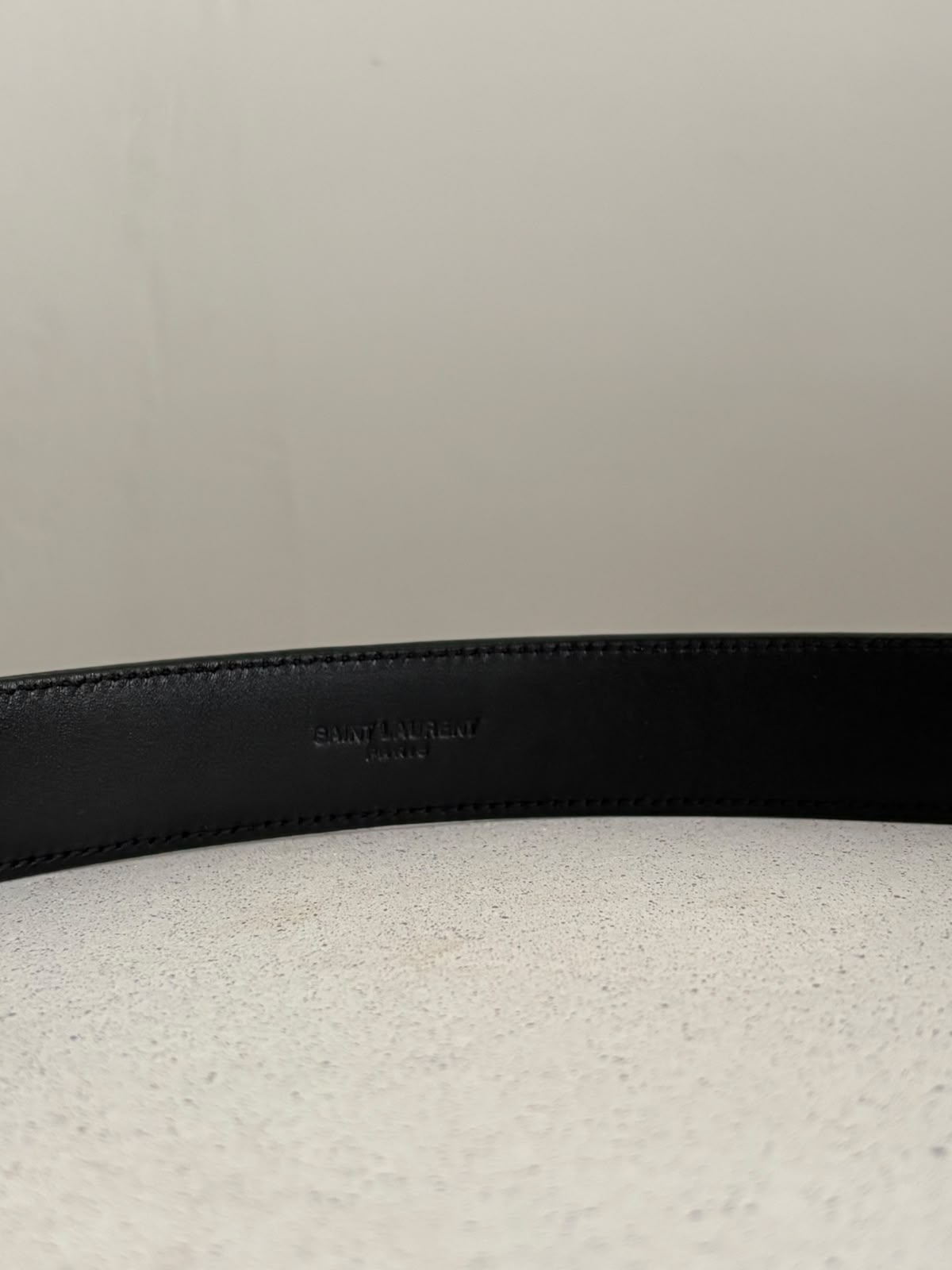Saint Laurent Cintura in pelle nera