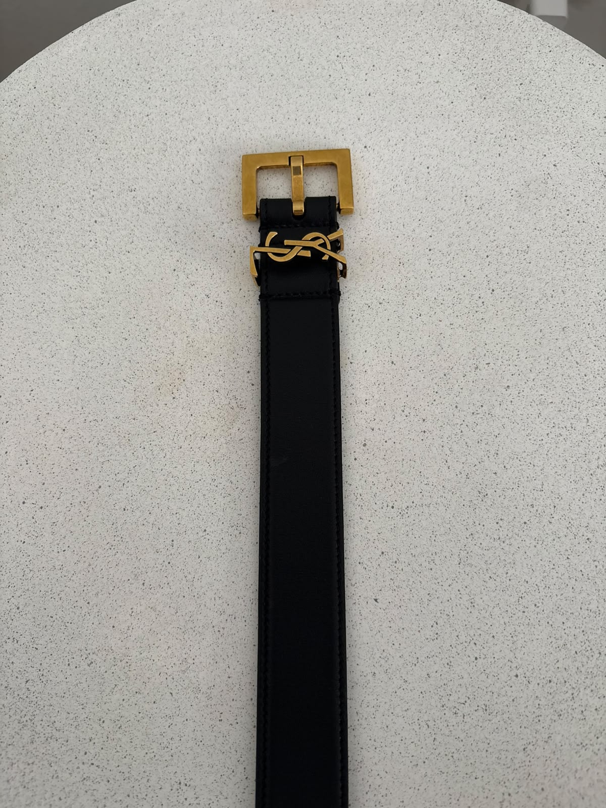 Saint Laurent Cintura in pelle nera