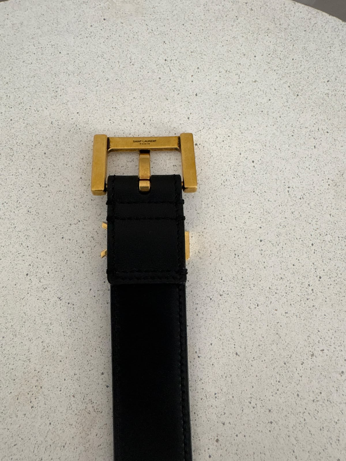Saint Laurent Cintura in pelle nera