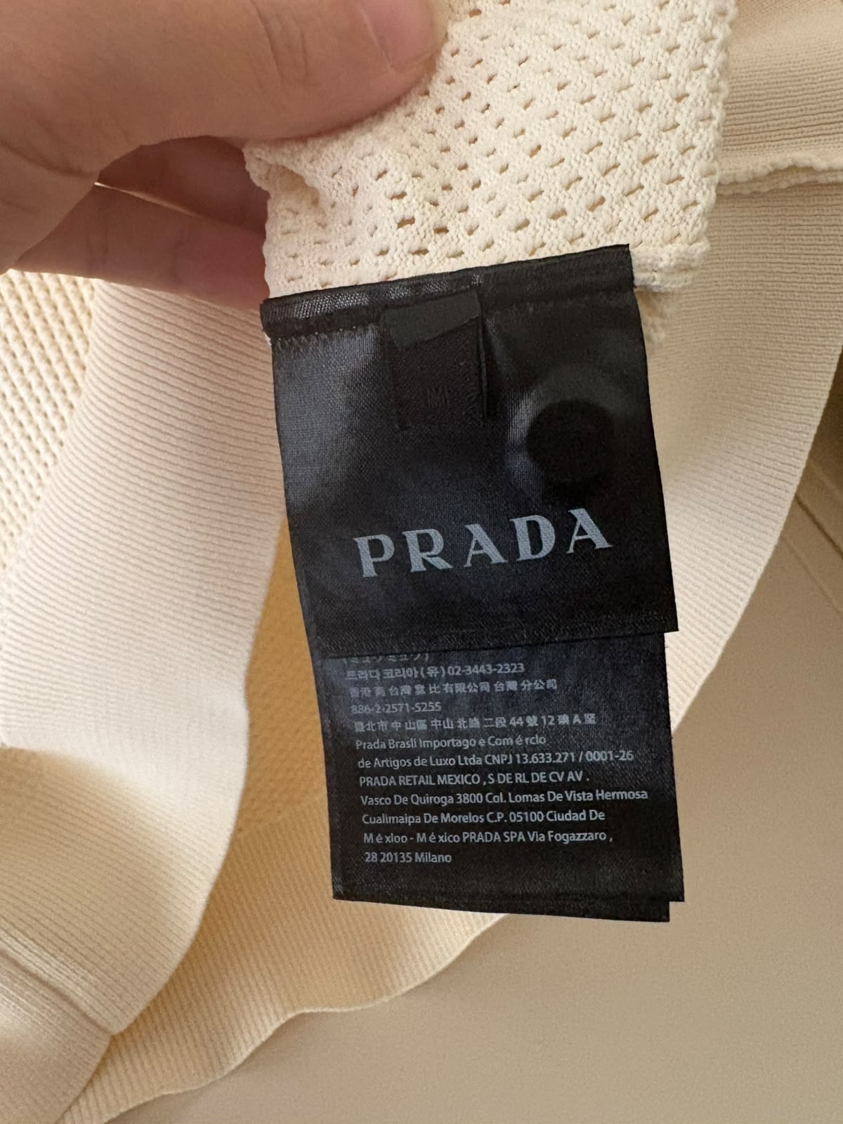 Prada polo in maglia - color avorio