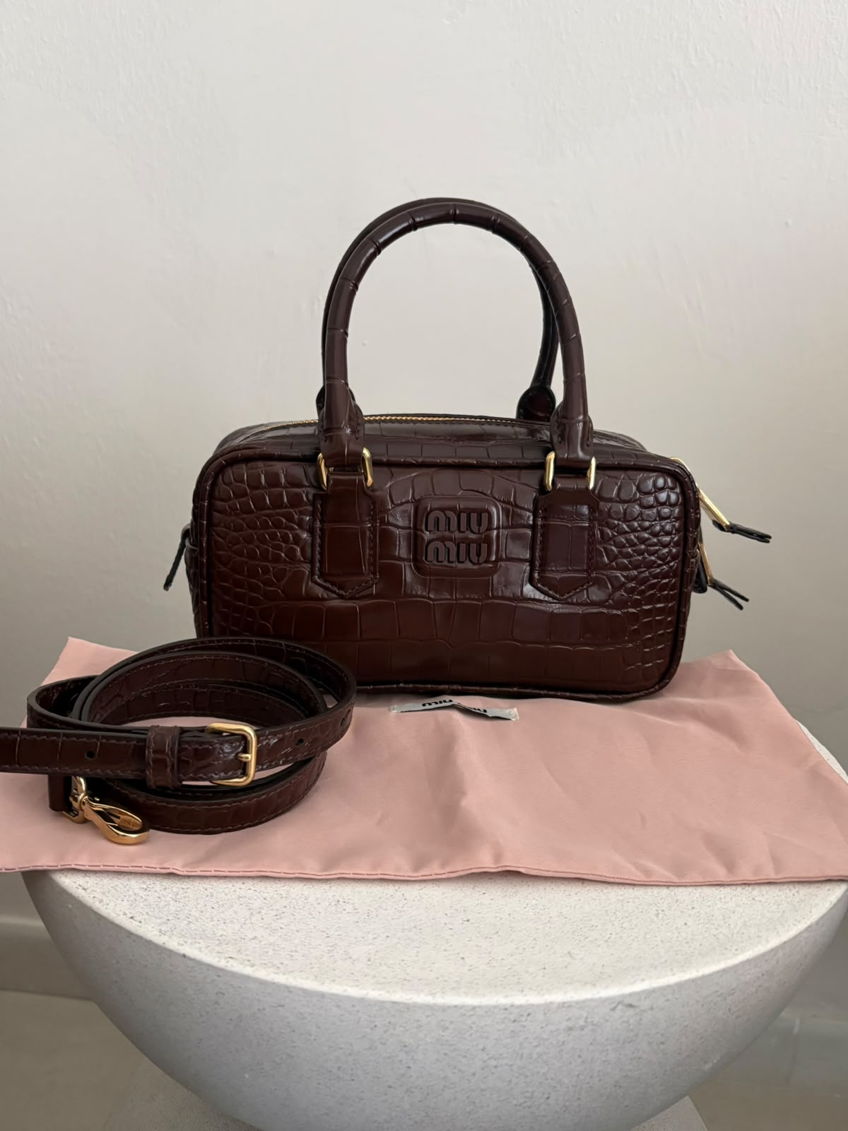 Miu Miu Arcadie marrone in cocco