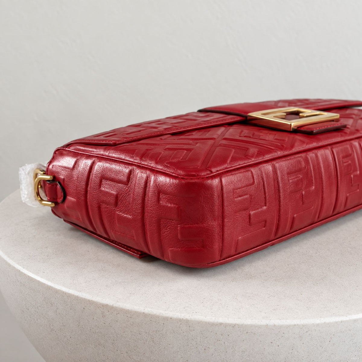 Fendi Baguette in pelle Rosso scuro