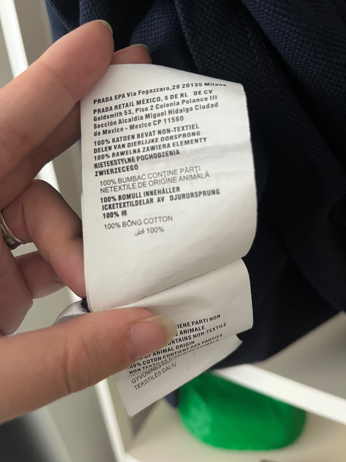 Miu Miu polo a maniche lunghe in Blu Navy