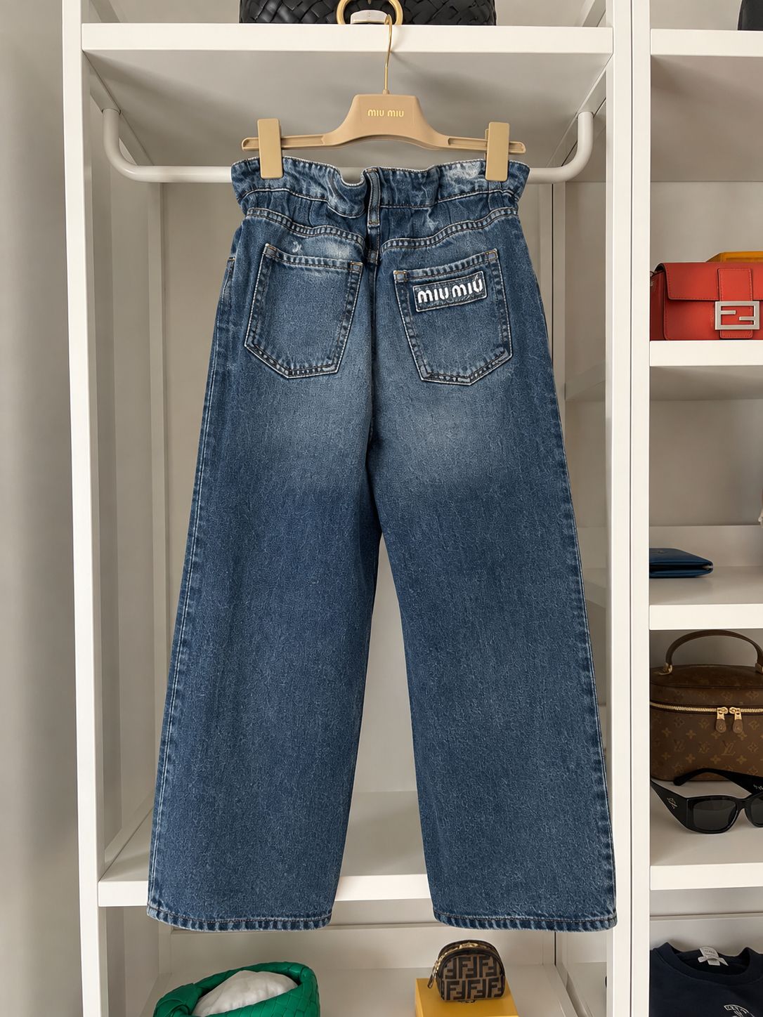 Miu Miu Jeans Wide Leg in Denim Blu