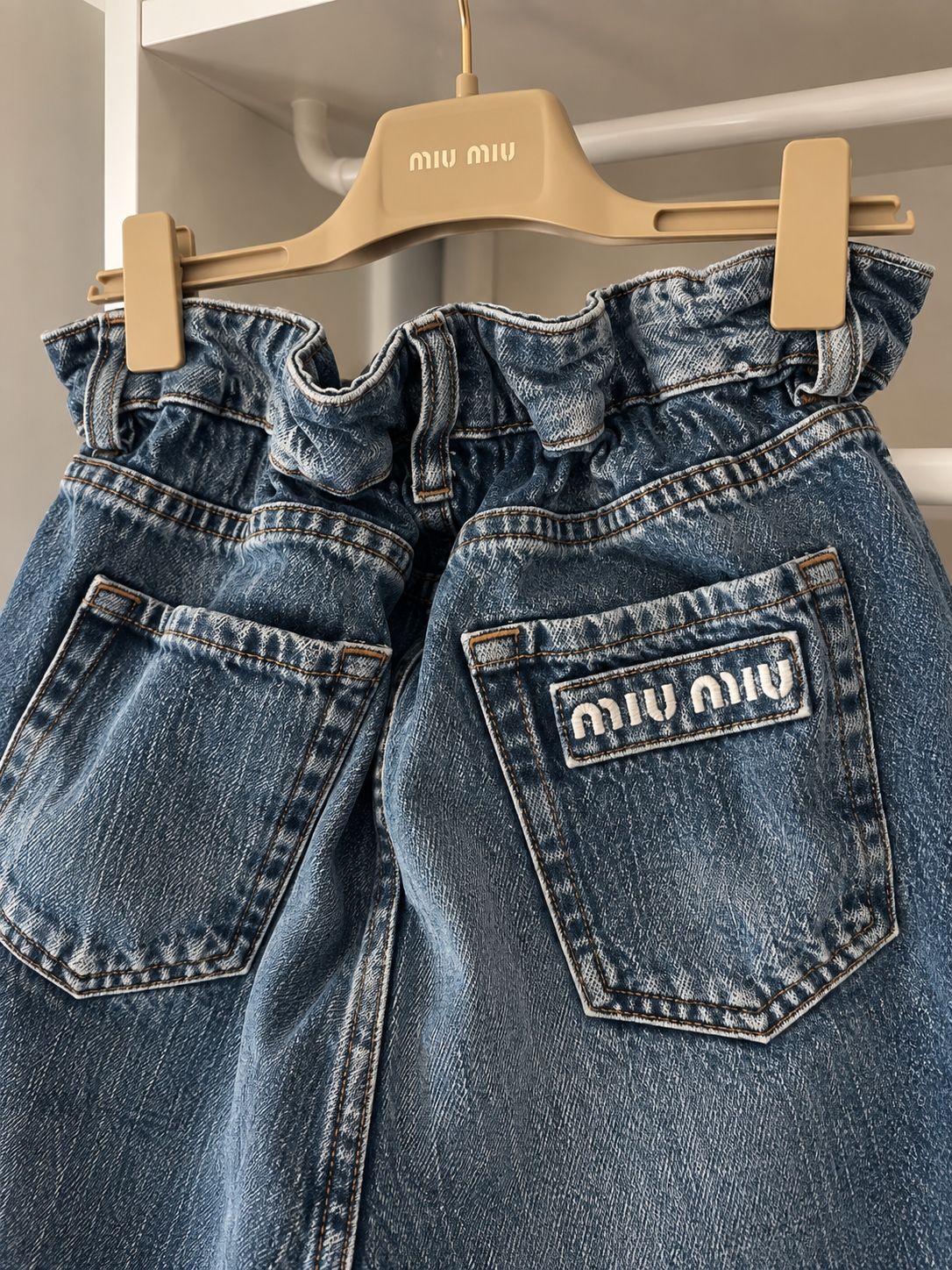 Miu Miu Jeans Wide Leg in Denim Blu