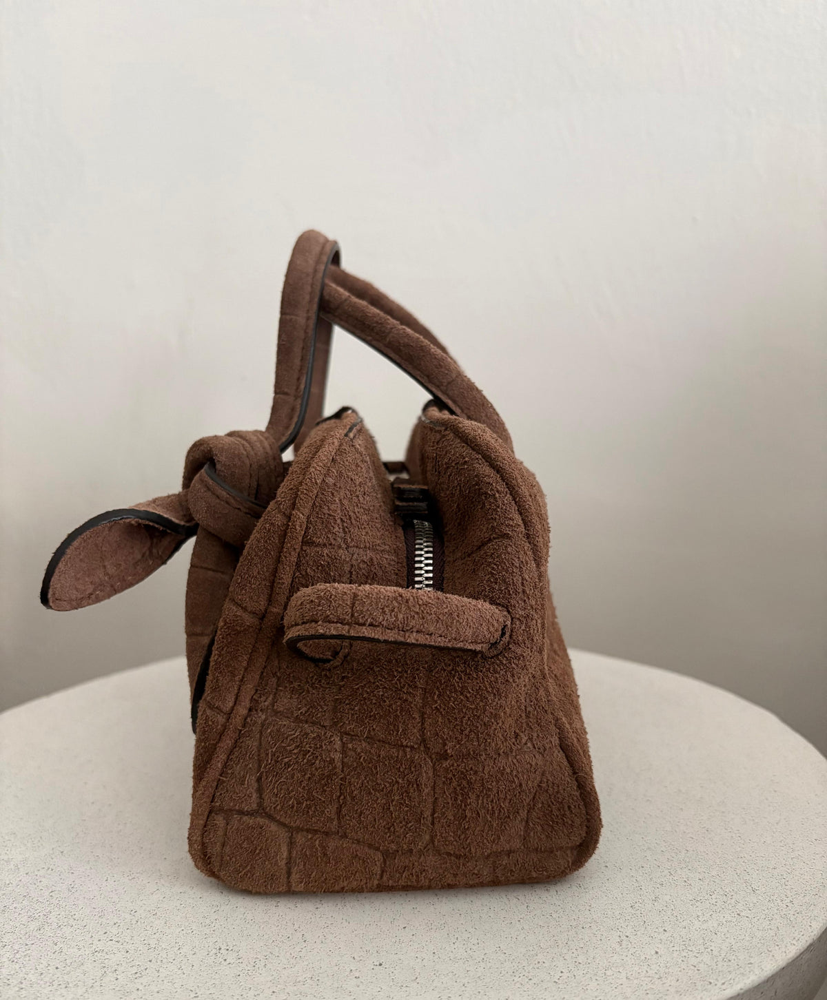Jacquemus le Turismo in pelle scamosciata marrone