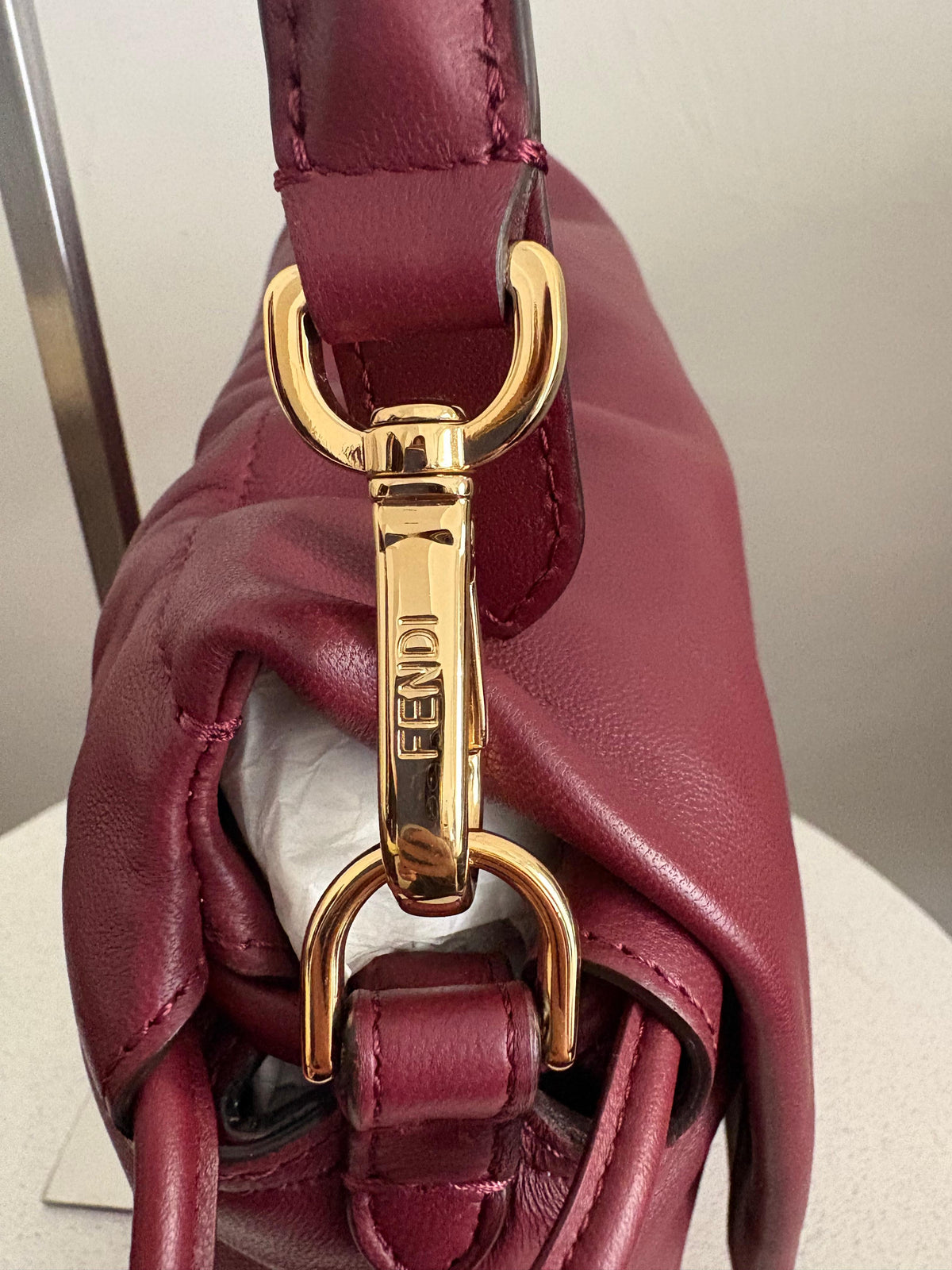 Fendi Mama Baguette Medium Bordeaux