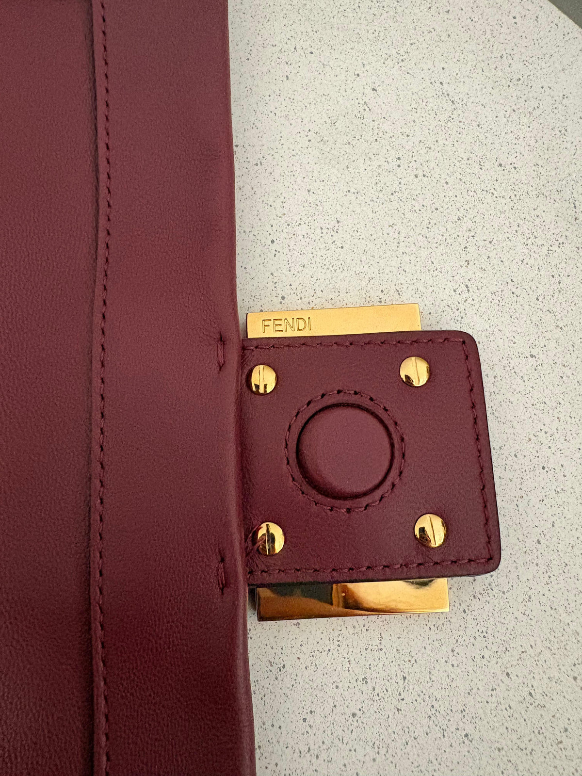Fendi Mama Baguette Medium Bordeaux