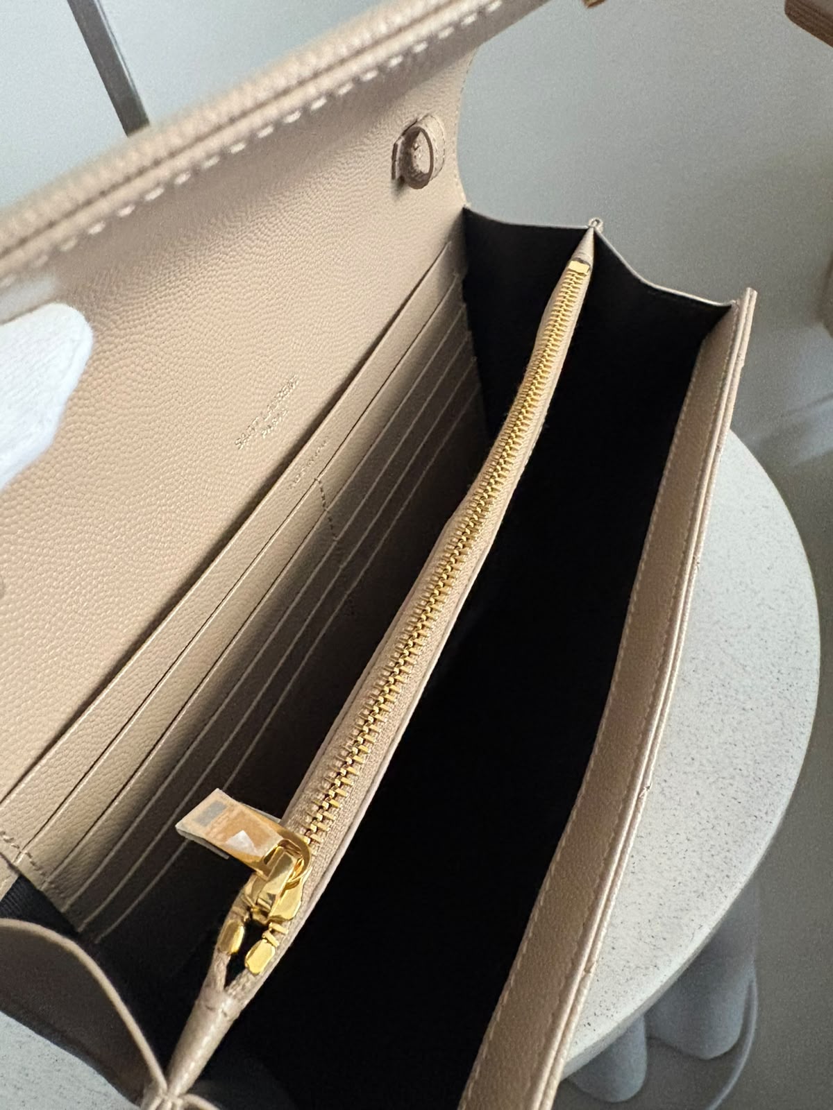 Saint Laurent Pochette Cassandre Beige