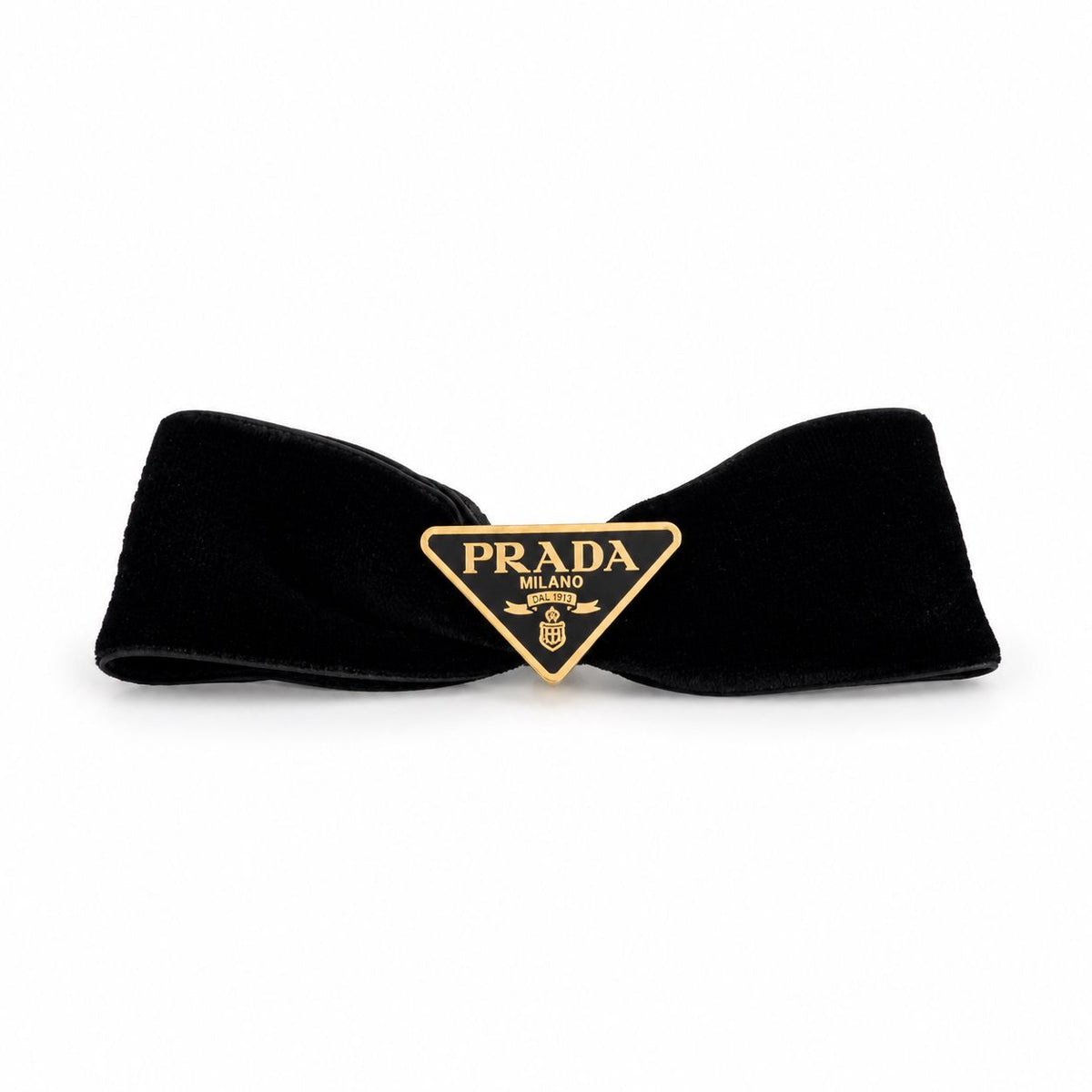 Prada fermaglio per capelli fiocco in velluto