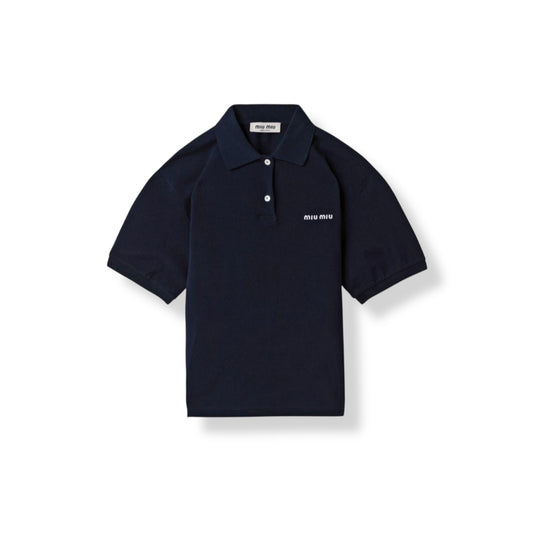 Miu Miu Polo Blu a Maniche Corte