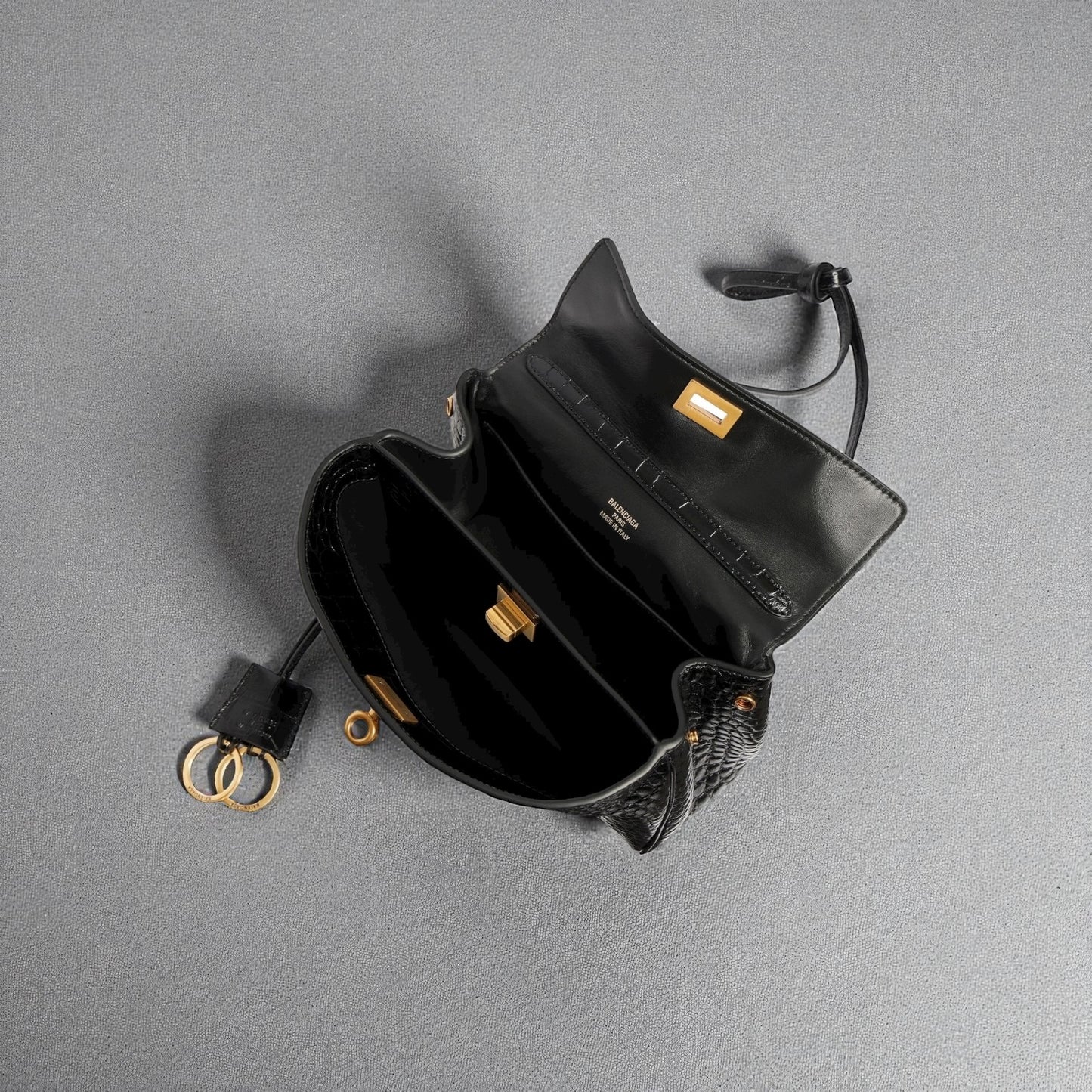 Balenciaga Borsa Rodeo Small Nera Coccodrillo