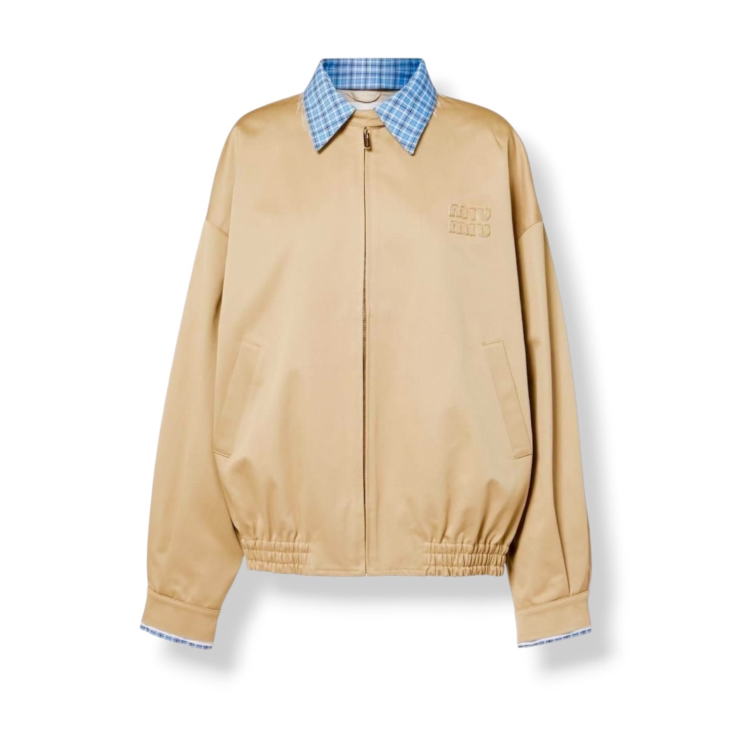 Miu Miu Giacca in cotone con colletto a quadri