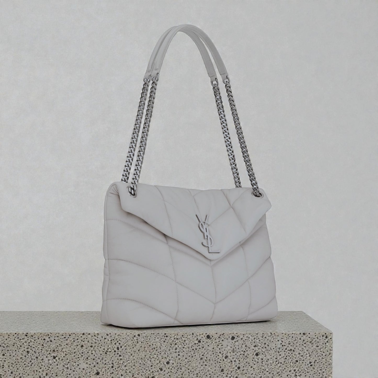 Saint Laurent Puffer Media Grigia