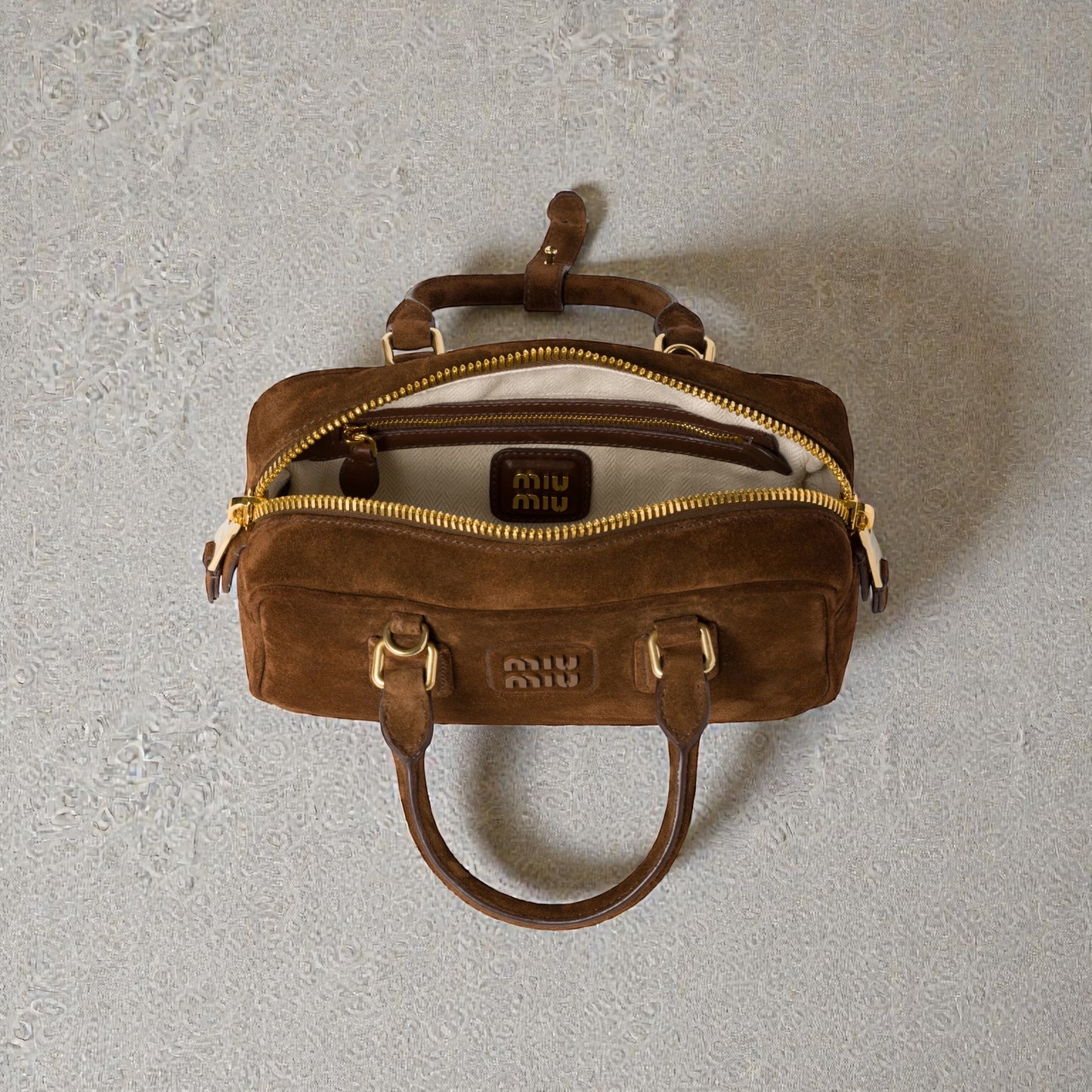 Miu Miu Borsa Arcadie in pelle scamosciata