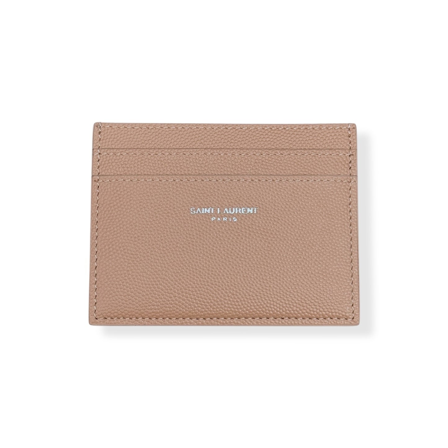 Saint Laurent Portacarte con logo argentato