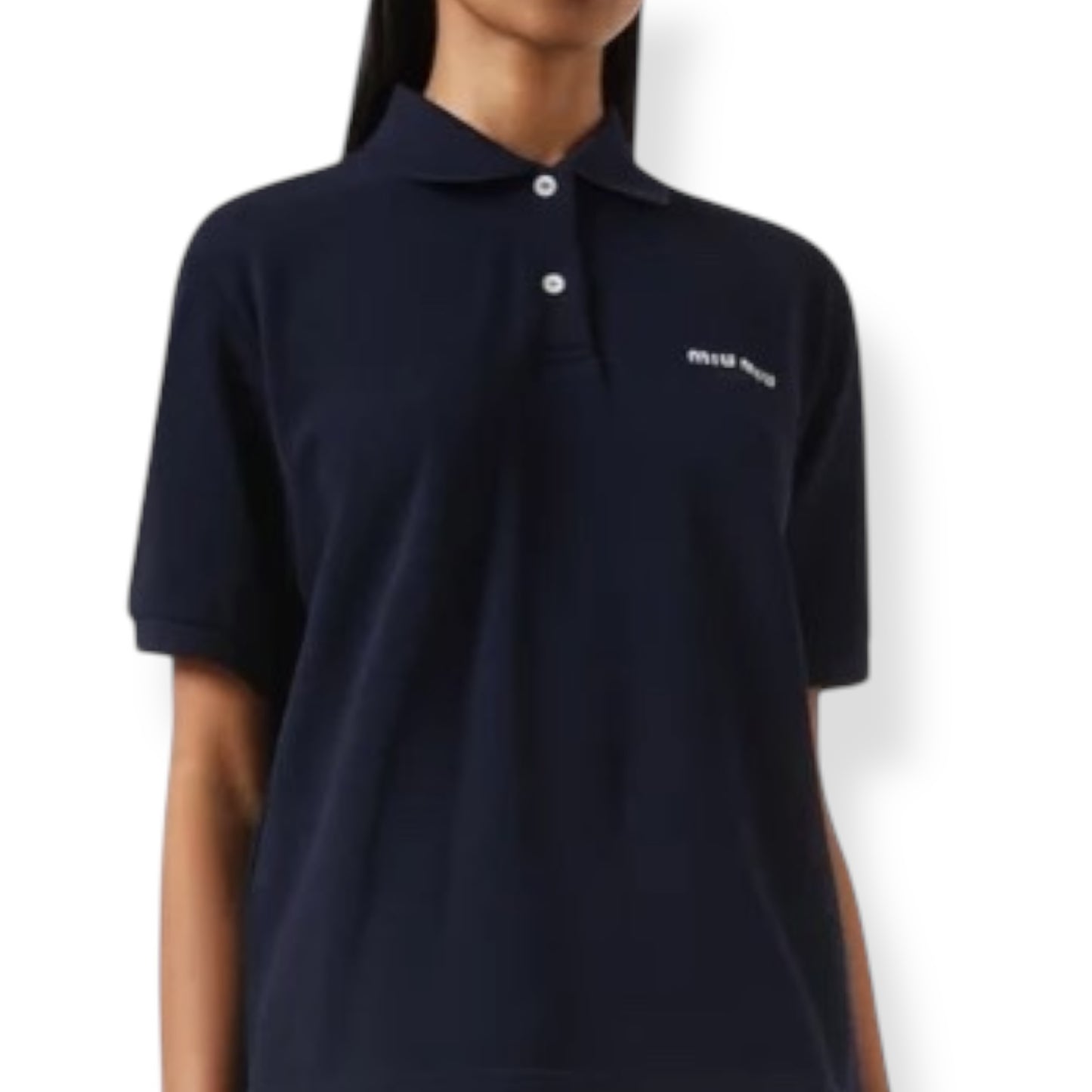 Miu Miu Blue Short Sleeve Polo Shirt 