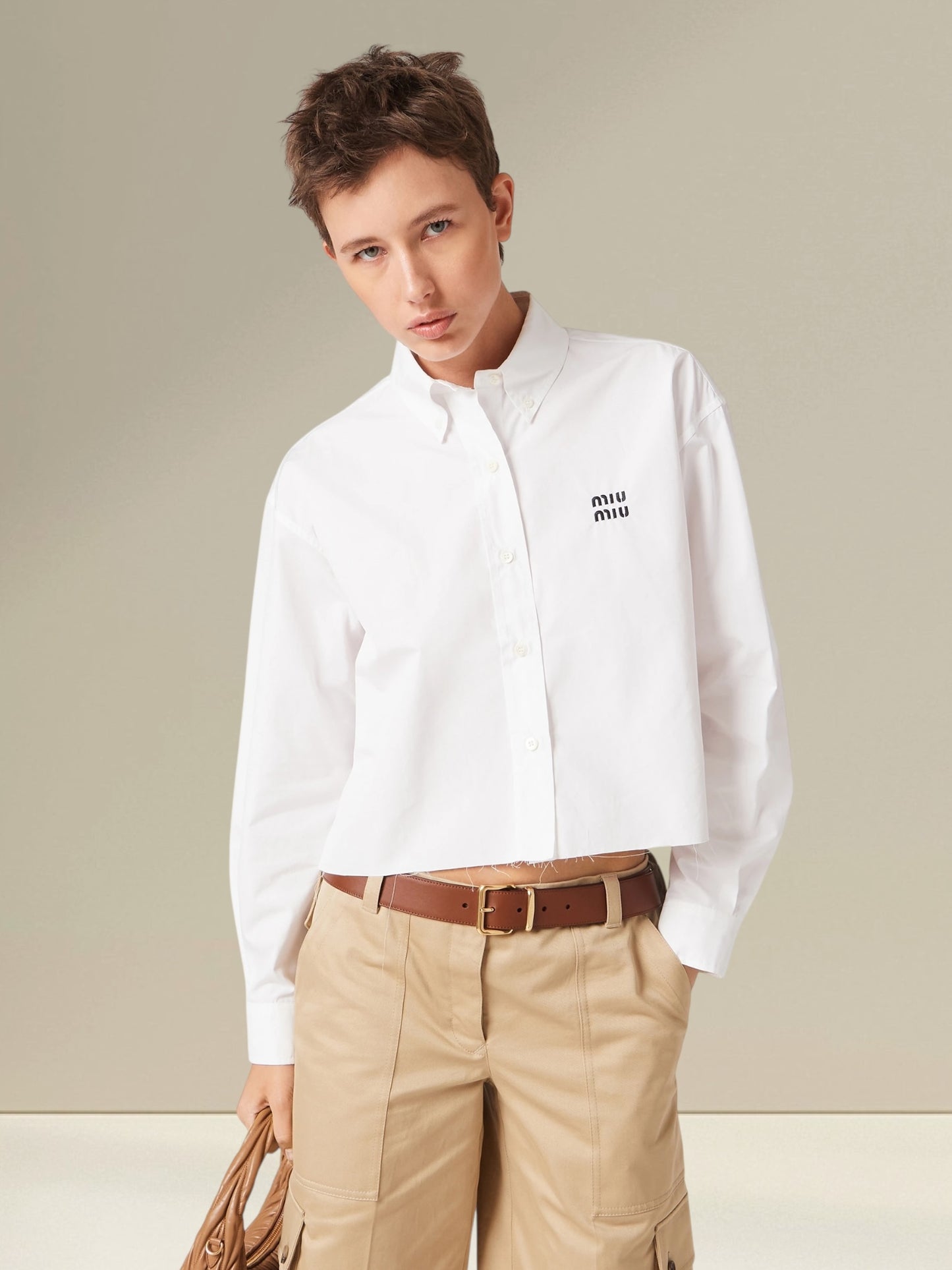 Miu Miu Camicia Maniche lunghe bianca