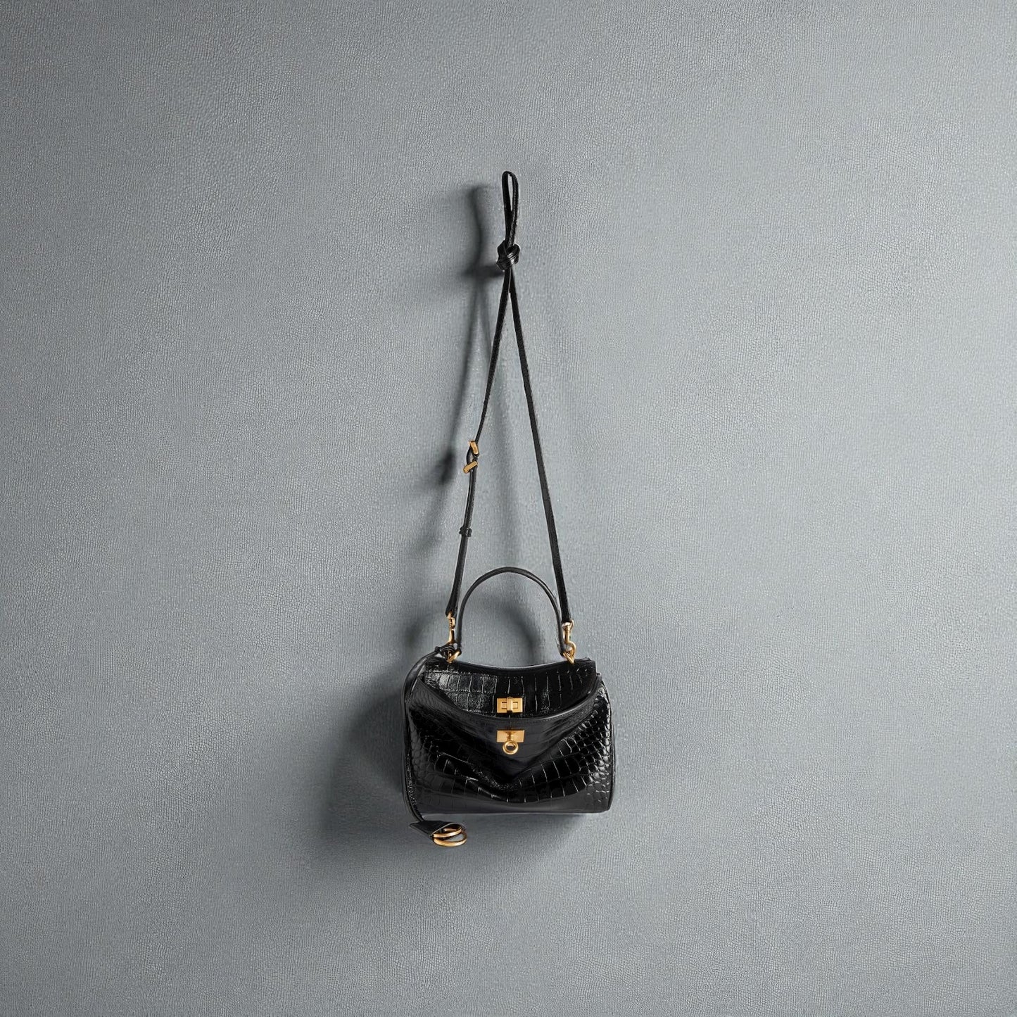 Balenciaga Borsa Rodeo Small Nera Coccodrillo