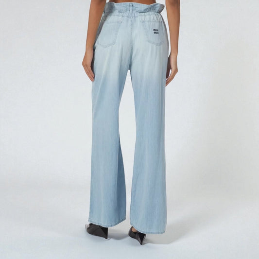 Miu Miu Jeans a gamba larga