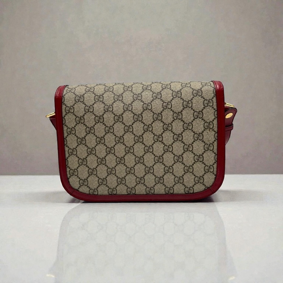 Gucci Horsebit 1955 Shoulder Bag – GG Supreme & Pelle Bordeaux