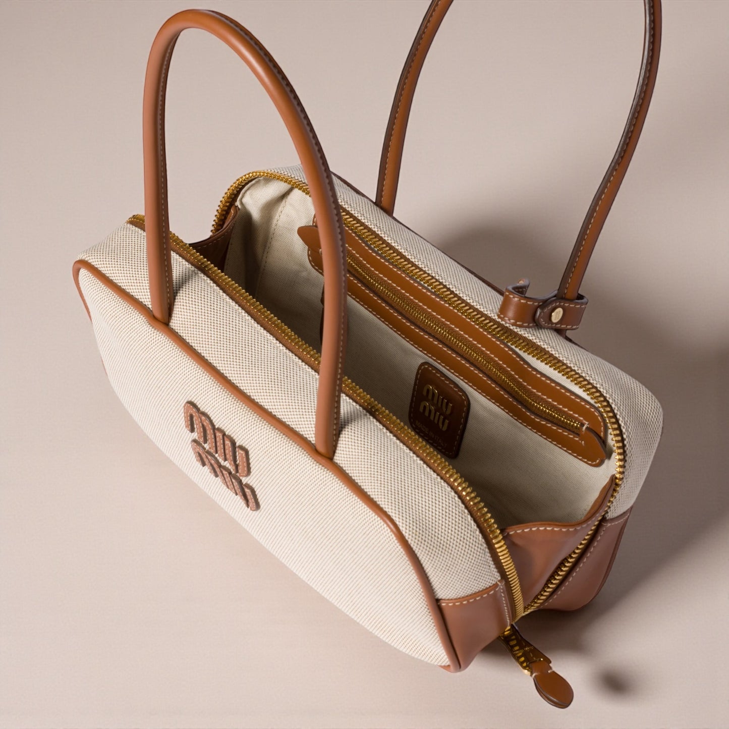 Miu Miu Beau Tote Bag – Colore Sabbia