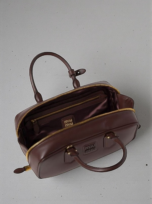 Miu Miu Arcadie Regular Bag in "Talco" Leather