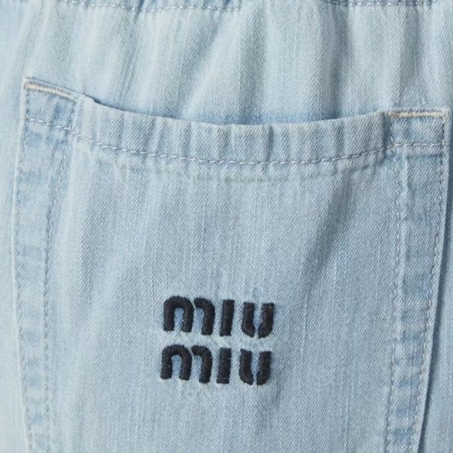 Miu Miu Jeans a gamba larga