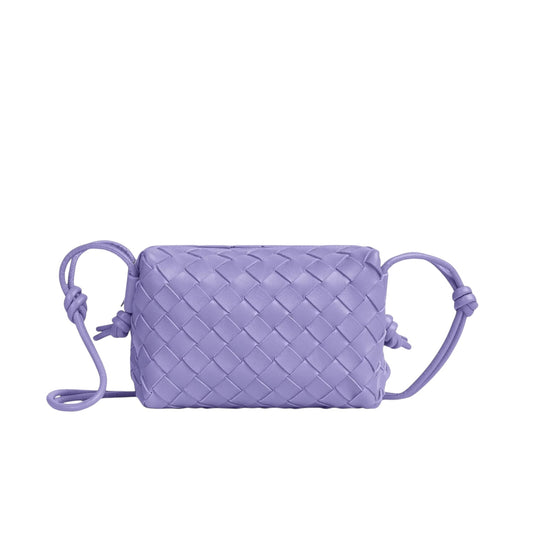 Small Lilac Woven Camera Bag