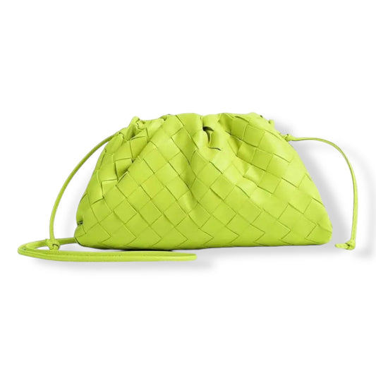 Bottega Veneta Lime Woven Mini Pouch