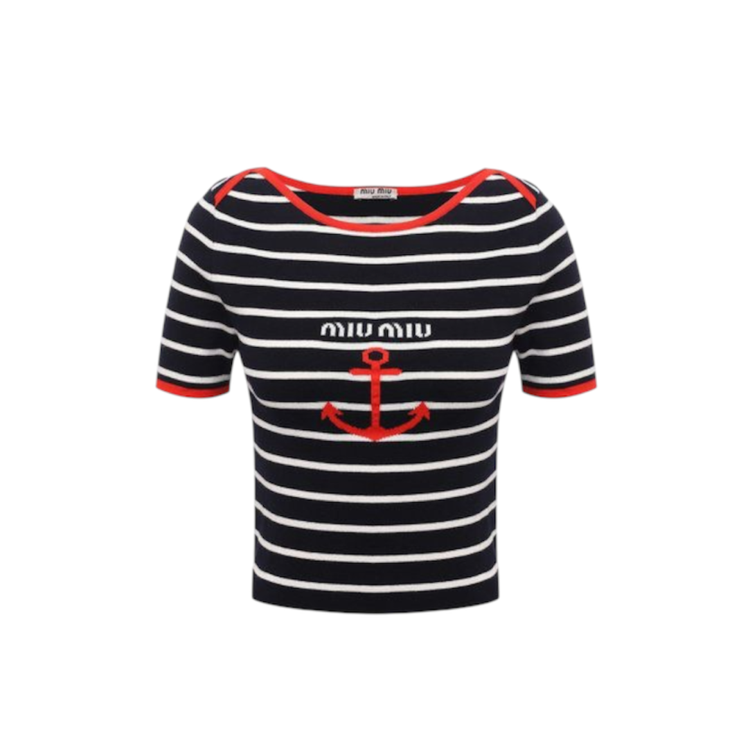 Miu Miu Marine style T-shirt