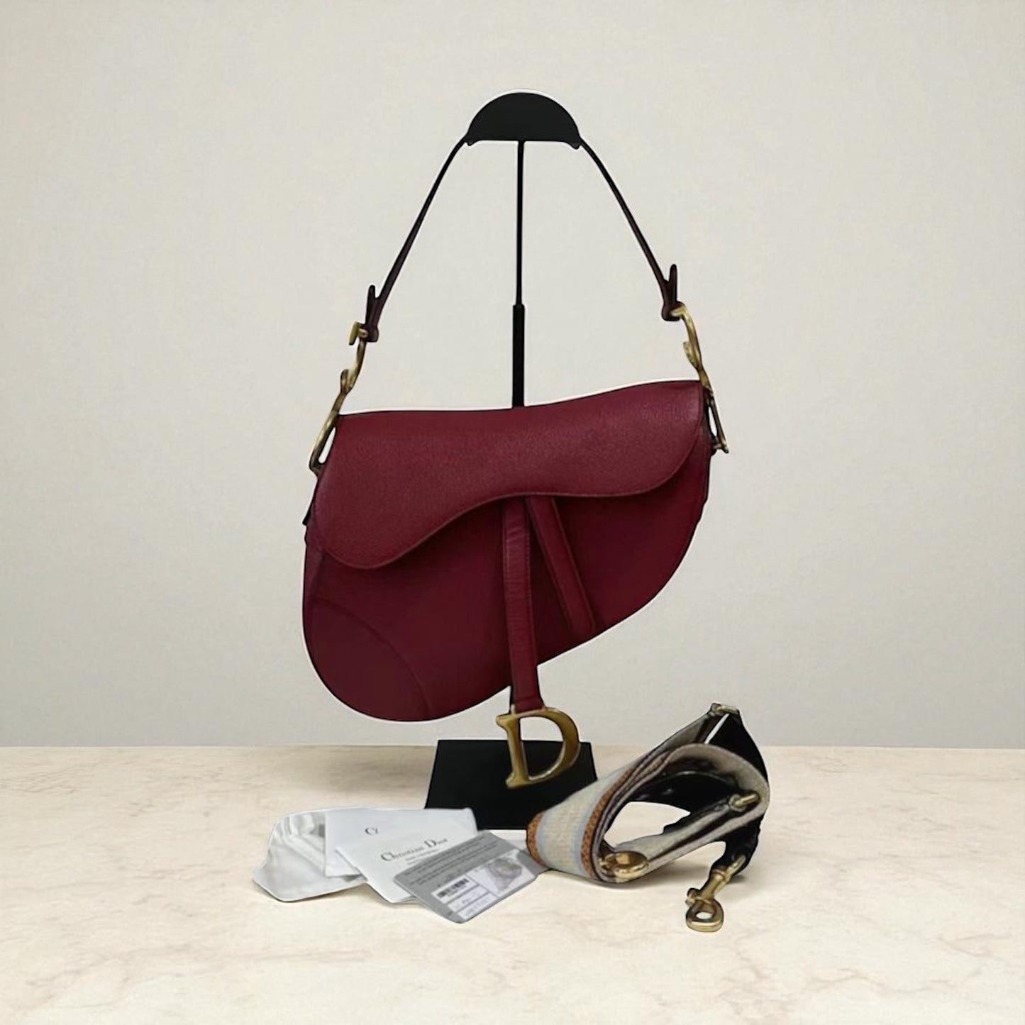 Dior Sella Burgundy