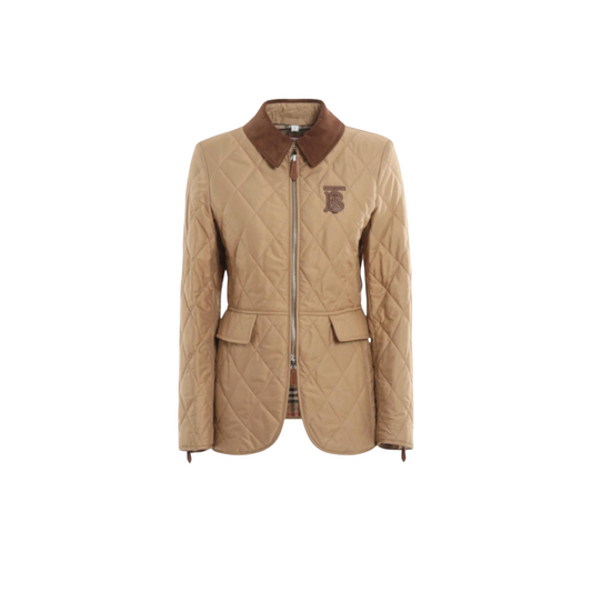 Burberry Beige Quilted Trench Coat 